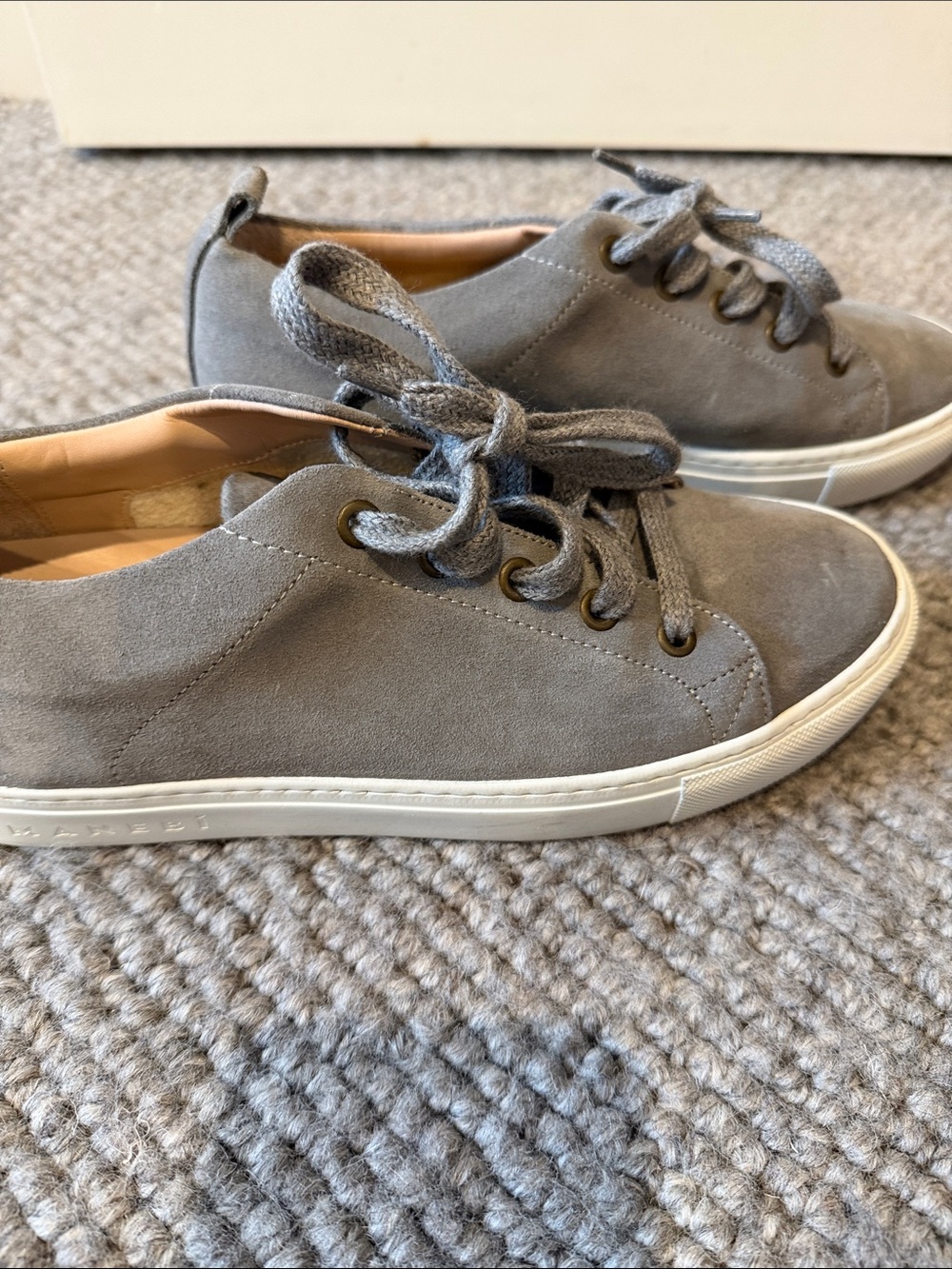 Women’s Manebi grey suede lace up.